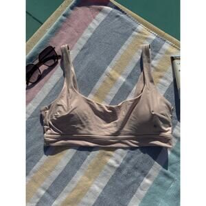 NWOT, Aerie, Bikini Top, Scoop Neck, Swim Top Blush Pink Sz XL